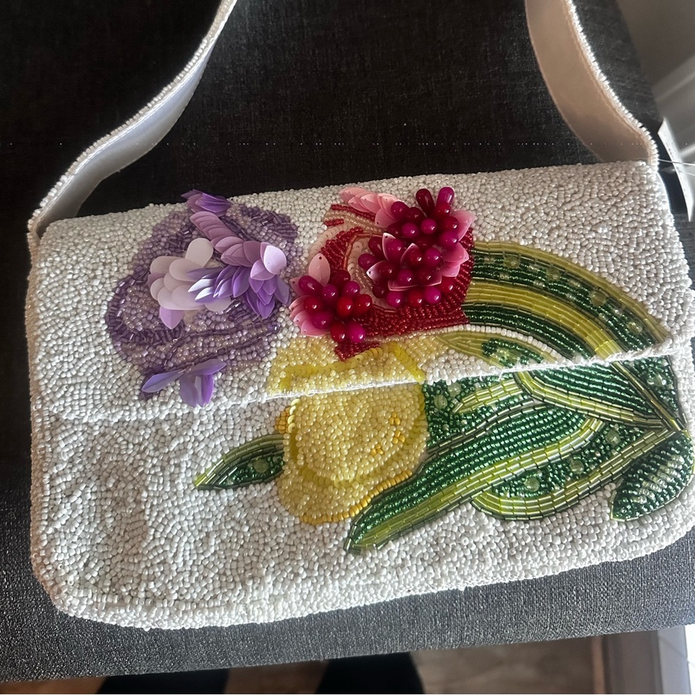 Beaded Tropical Fruit Bag